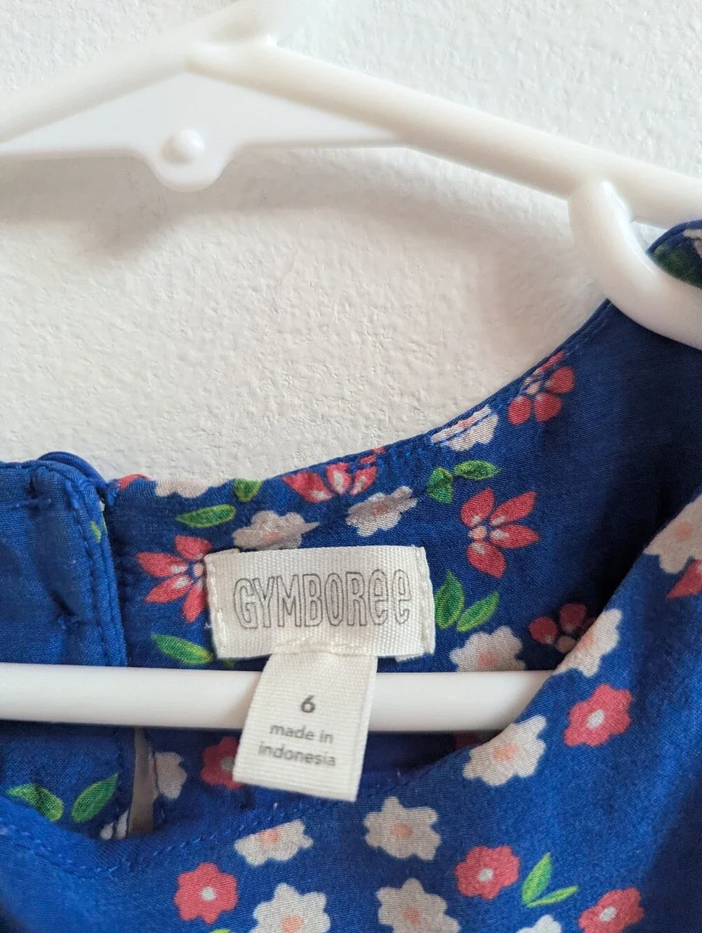 Gymboree Dress Girls 6 Blue Floral Everyday